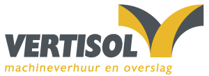 Logo Vertisol Machineverhuur en Overslag is ontwikkeld door Reclamebureau Grafiek
